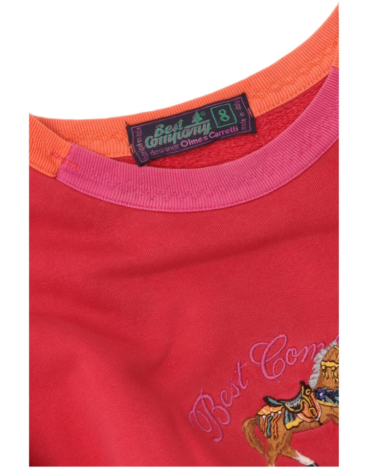 Damska bluza oversize z grafiką BEST COMPANY UK 8 Small Red