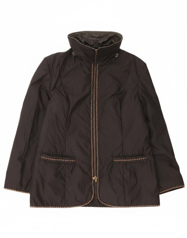 Damska kurtka wiatrówka w stylu vintage IT 48 XL, czarny poliester