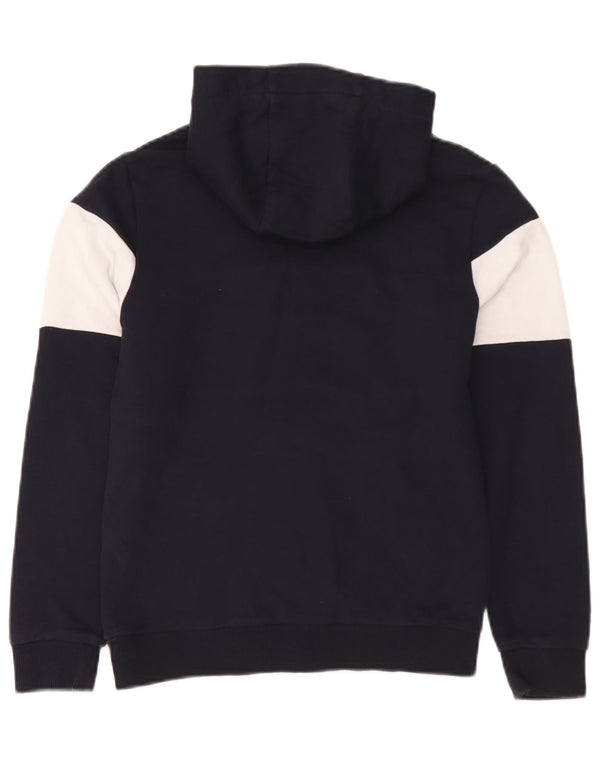 Chłopięcy sweter z kapturem Tommy Hilfiger z grafiką 11-12 lat, granatowy, z blokami kolorów