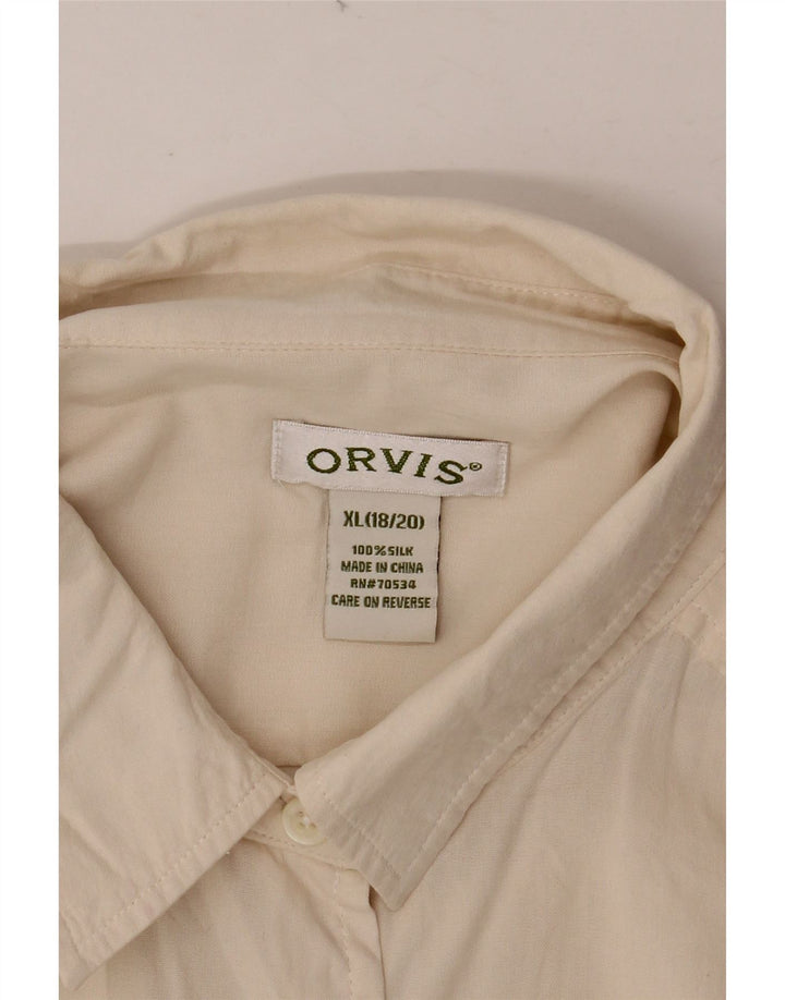 Damska koszula oversize ORVIS UK 18/20 XL Off White Silk