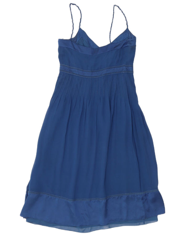 Karen Millen Damska sukienka Sundress UK 10 Small, granatowa, jedwabna