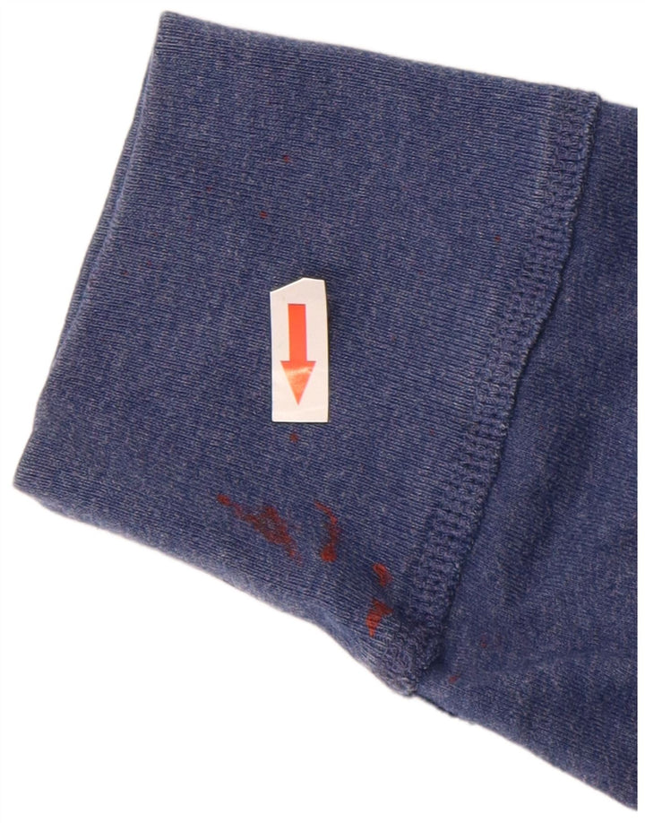 Męski top J. Crew z długim rękawem, duży, granatowy, bawełniany