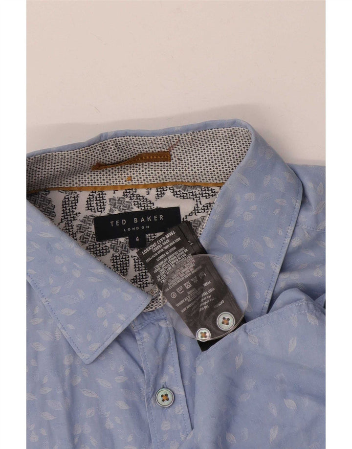 Koszula męska Ted Baker, rozmiar 4, duża, niebieska, bawełniana w kwiaty