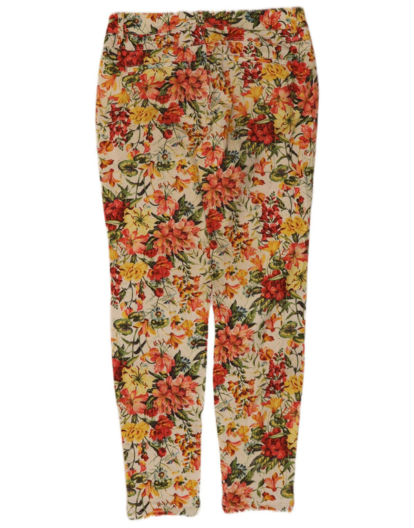 Spodnie damskie Zara Slim Casual EU 38 Small W28 L28 Wielokolorowe kwiaty
