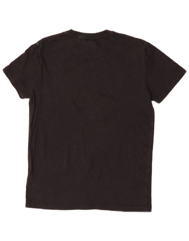 Męski T-shirt z grafiką Superdry, bawełniany, średni czarny