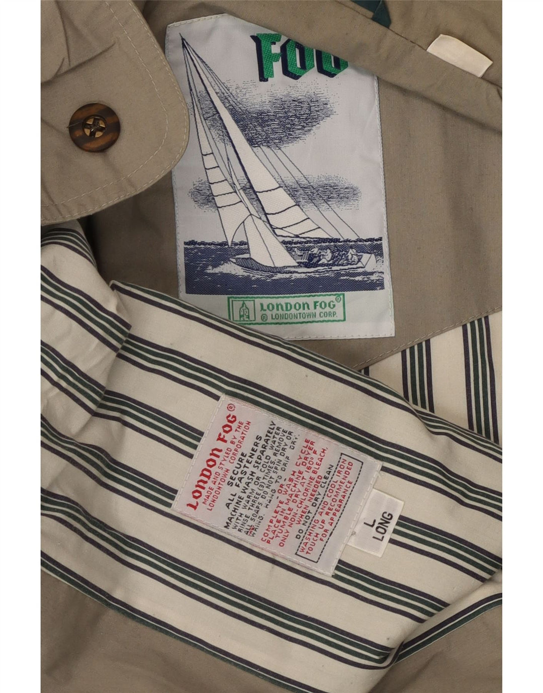 Męska kurtka bomberka LONDON FOG o luźnym kroju UK 40, duża, zielona