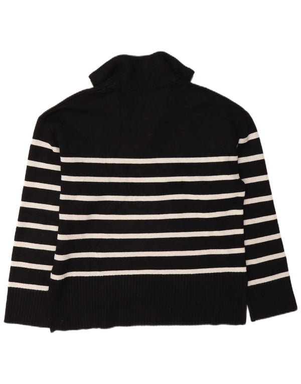 Damski sweter oversize z zamkiem błyskawicznym Zara UK 10 w małe czarne paski