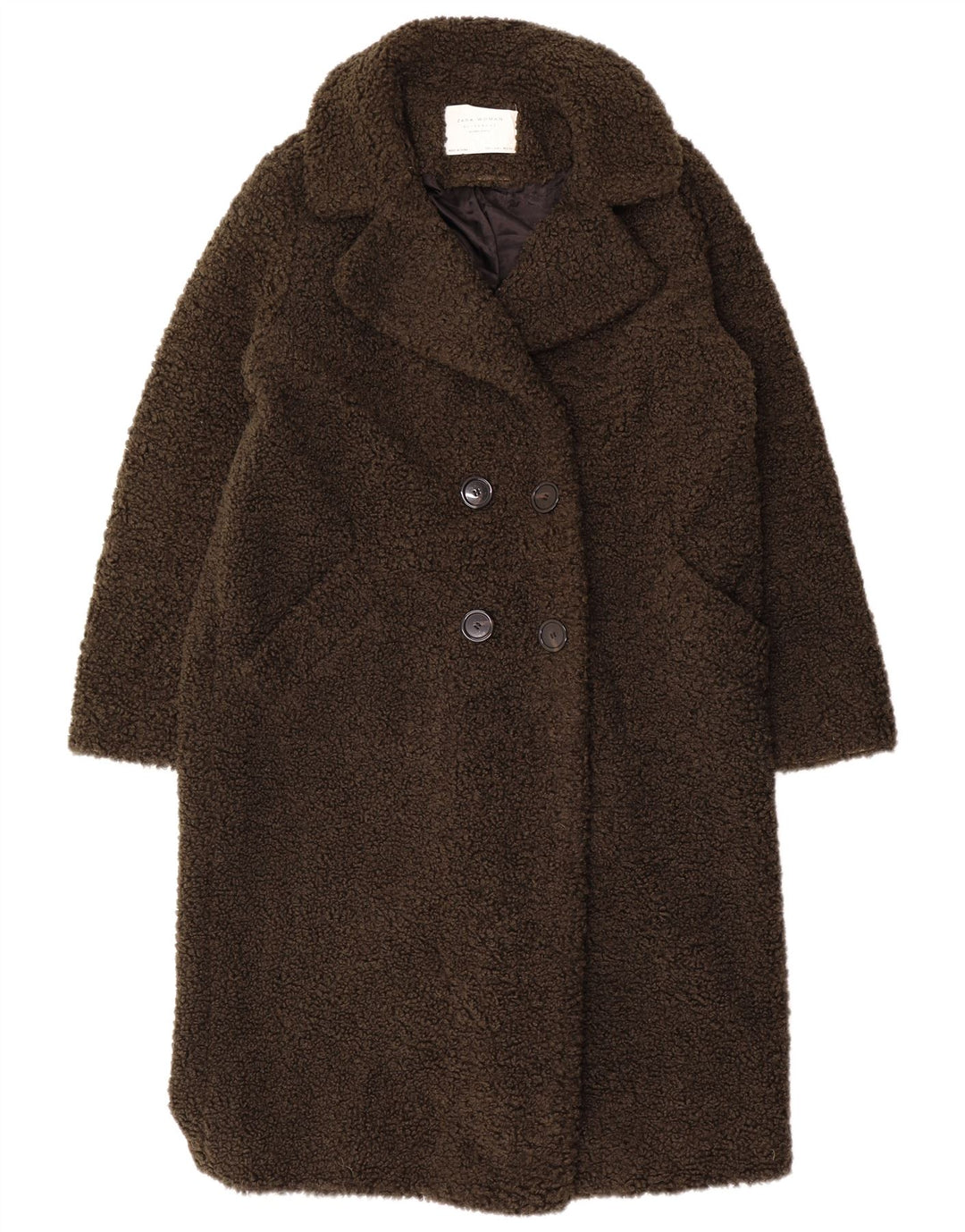 Płaszcz damski Zara Teddy Bear UK 16, duży, khaki