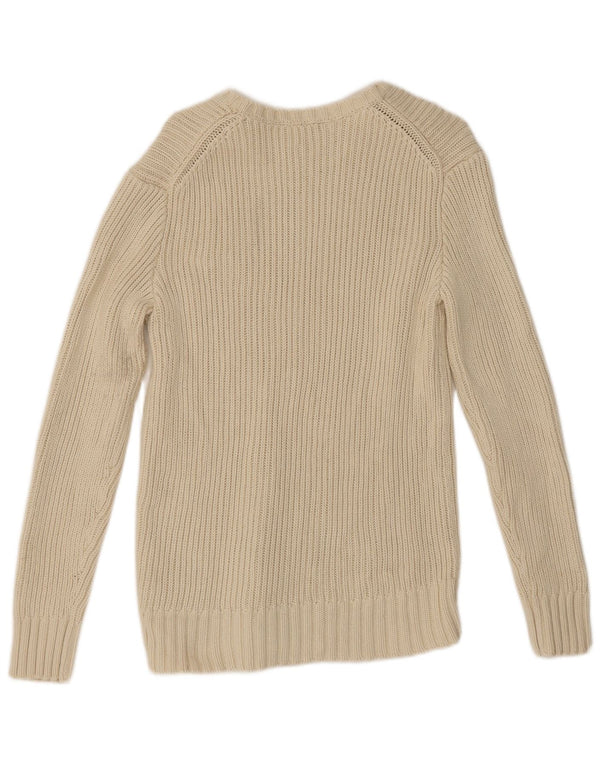 Damski sweter Gap z dekoltem w łódkę UK 14, średni, złamanej bieli, bawełniany