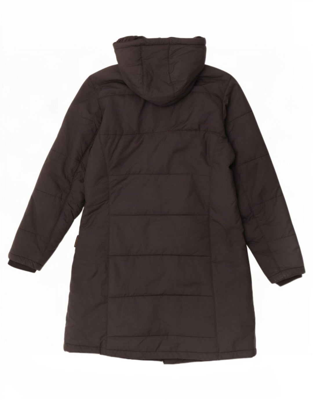 Damski ocieplany płaszcz z kapturem Jack Wolfskin UK 16, duży, czarny poliester