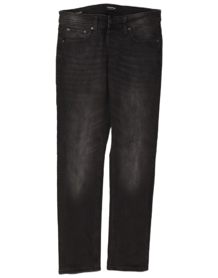 Męskie jeansy Jack & Jones GLENN Slim W30 L32, czarne, bawełniane