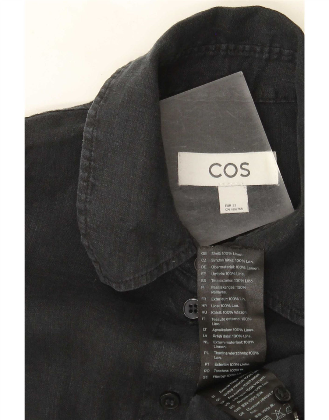 Koszula damska oversize Cos EU 32 2XS czarna lniana