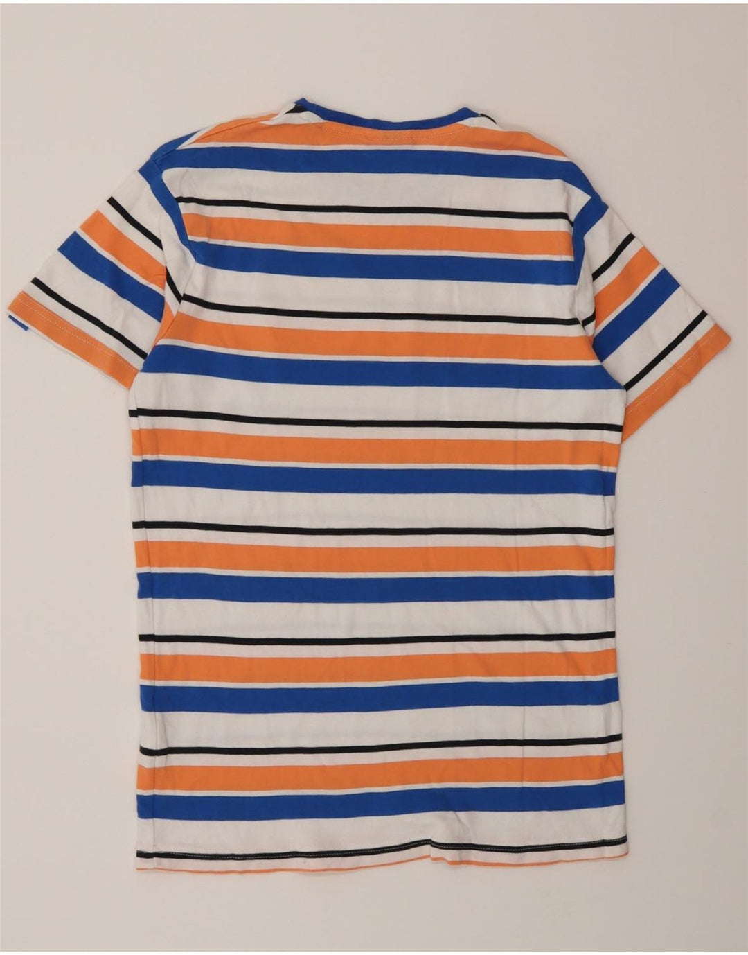 Męski T-shirt z grafiką Ellesse, mały, wielokolorowy, bawełniany w paski