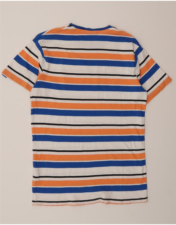 Męski T-shirt z grafiką Ellesse, mały, wielokolorowy, bawełniany w paski