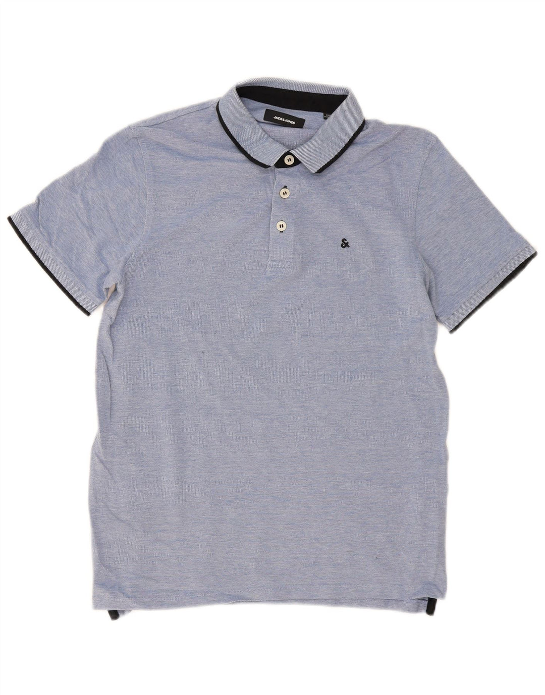 Męska koszulka polo Jack & Jones, duża, niebieska, bawełniana w cętki