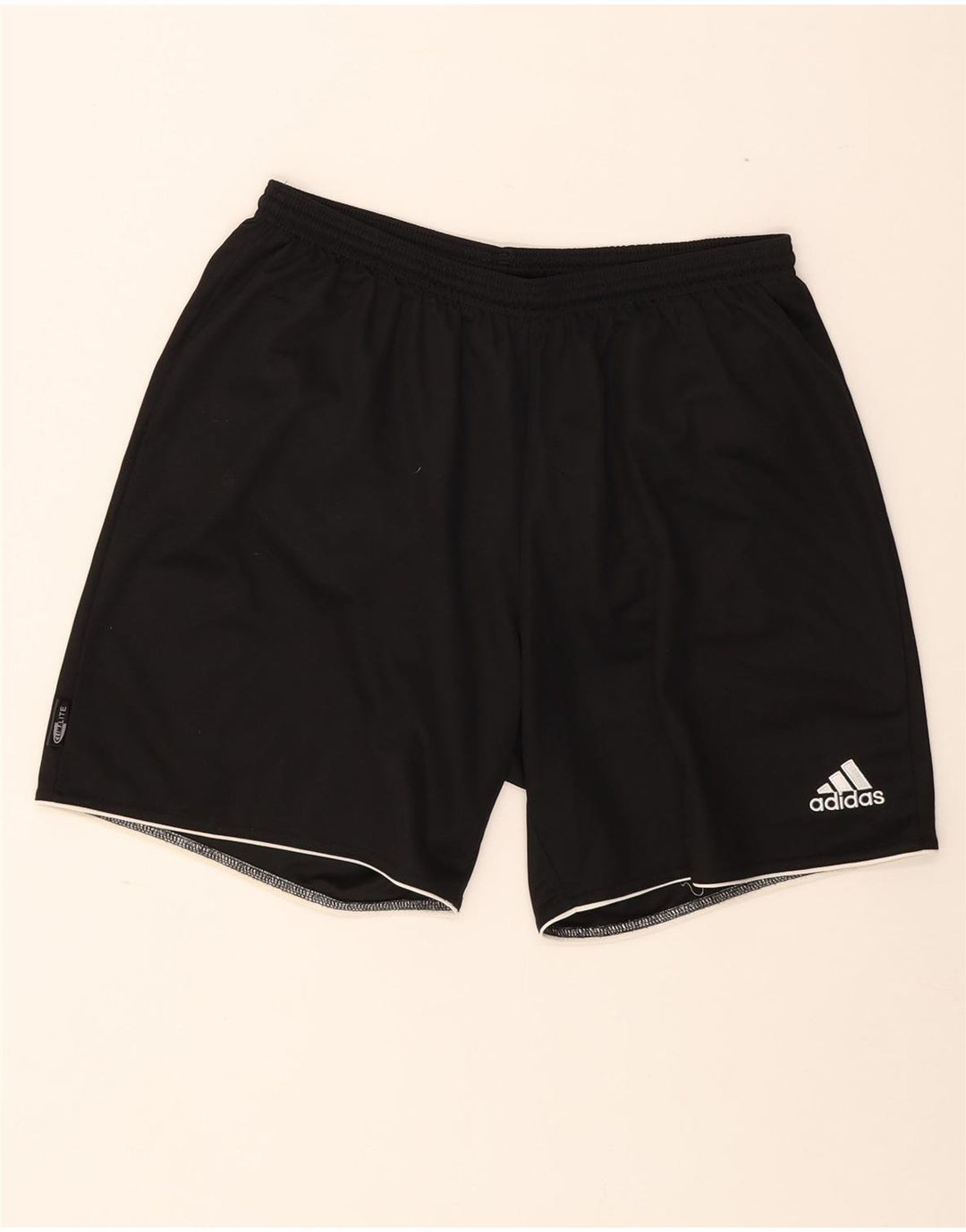 Męskie spodenki sportowe Adidas Climalite, duże, czarne, poliestrowe paski