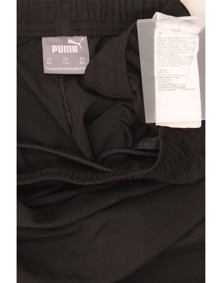 Męskie spodnie dresowe Puma 2XL z czarnego nylonu
