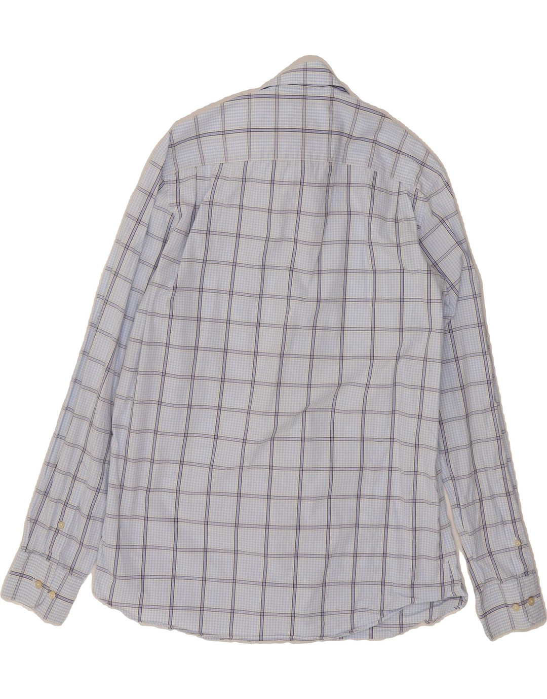 MASSIMO DUTTI Mens Shirt Large Blue Check Cotton Vintage Massimo Dutti and Second-Hand Massimo Dutti from Messina Hembry 