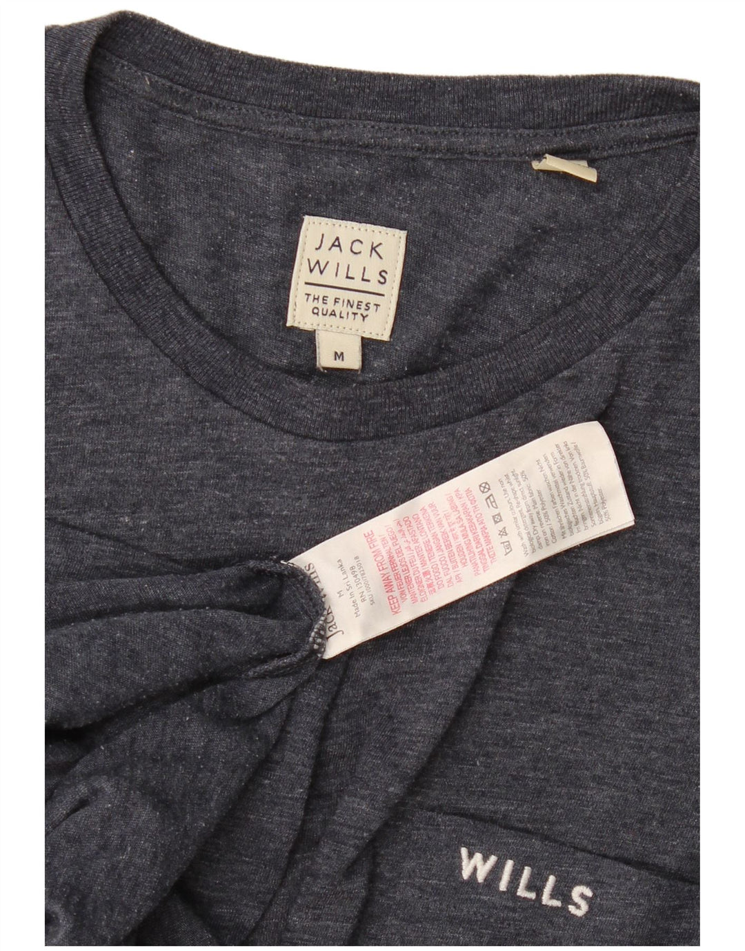 T-shirt męski Jack Wills, średni, granatowy, bawełniany nakrapiany