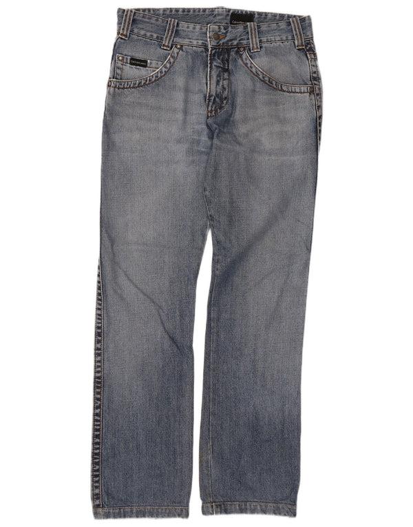 Damskie jeansy Calvin Klein Straight W32 L31 Niebieskie