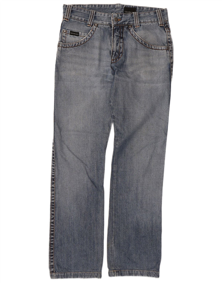 Damskie jeansy Calvin Klein Straight W32 L31 Niebieskie