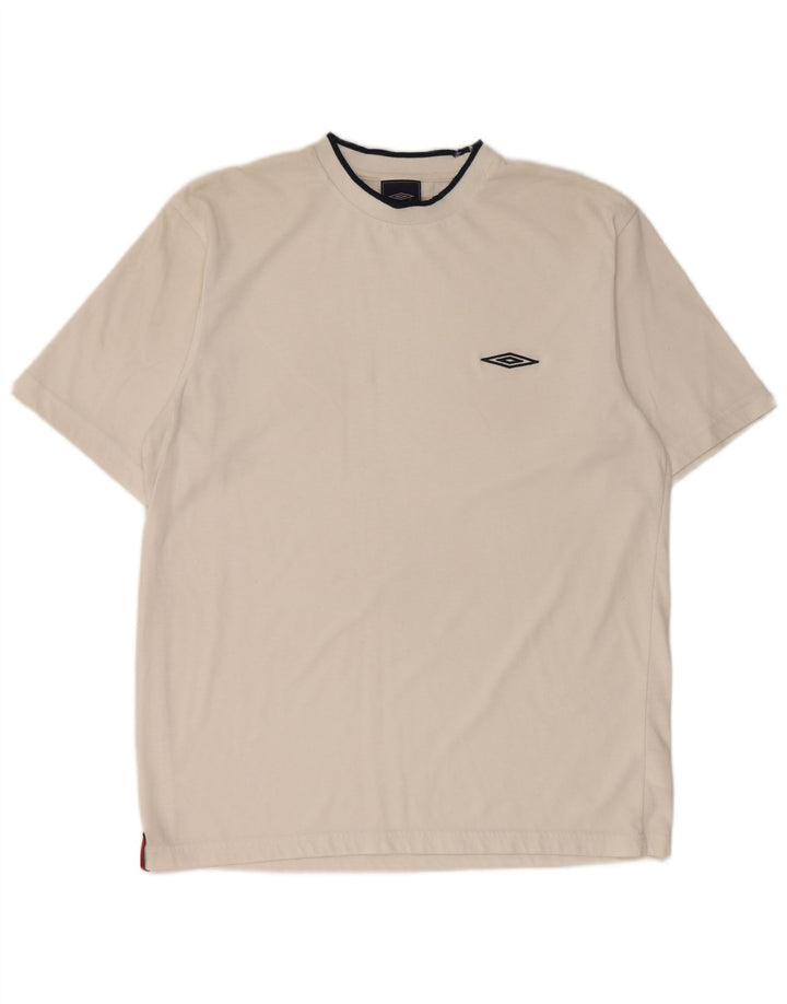 Męski T-shirt Umbro, duży, biały, poliester