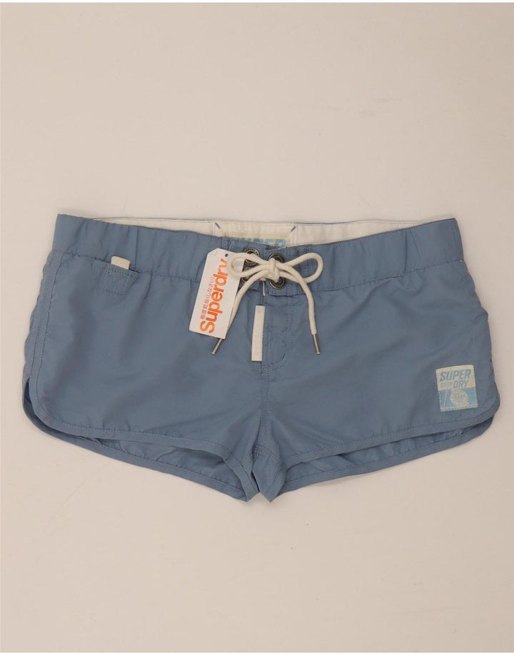 Damskie spodenki kąpielowe Superdry Graphic UK 16, duże, niebieskie, poliestrowe