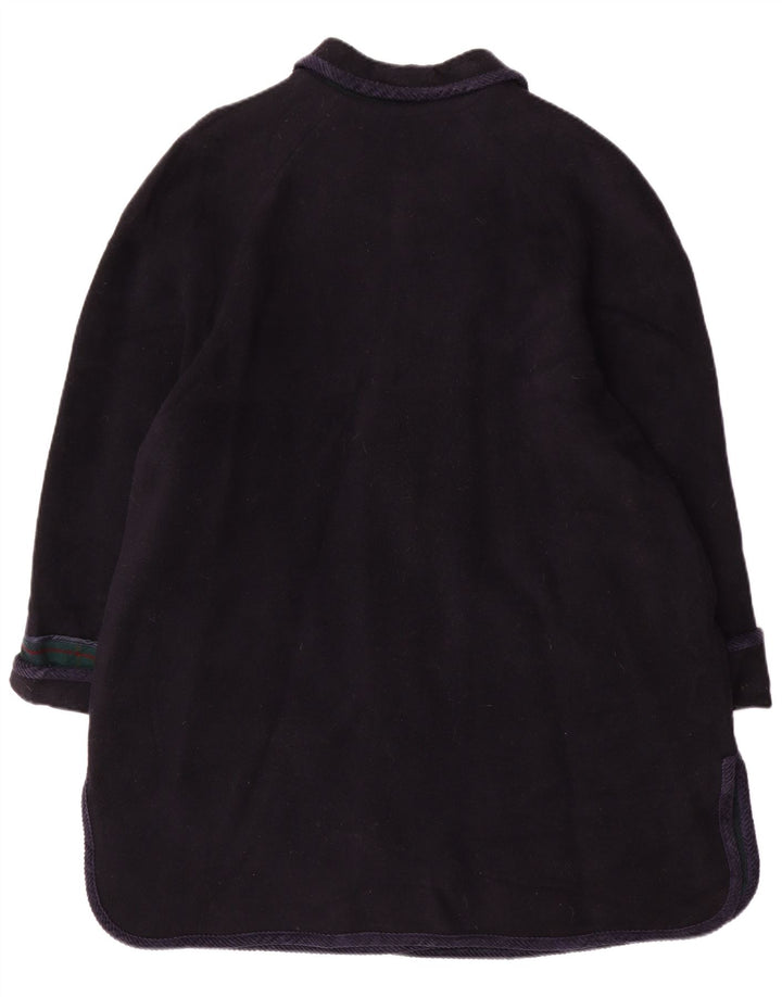 Płaszcz damski w stylu vintage UK 20 2XL Granatowa wełna