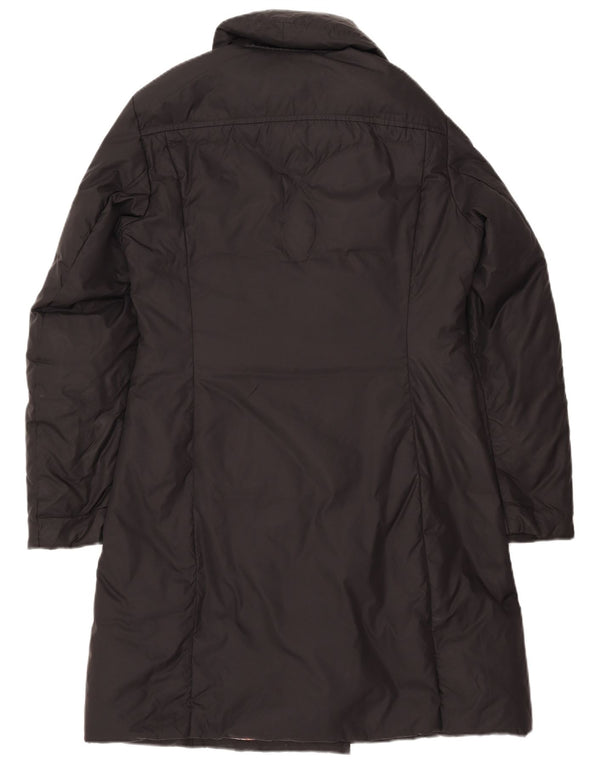 Dwurzędowy ocieplany płaszcz damski Calvin Klein Jeans UK 14, średni czarny