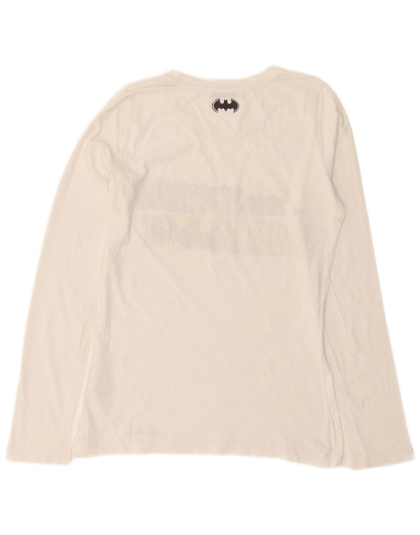 Damski top Liu Jo BATGIRL Graphic z długim rękawem, UK 14, duży, biały, bawełniany