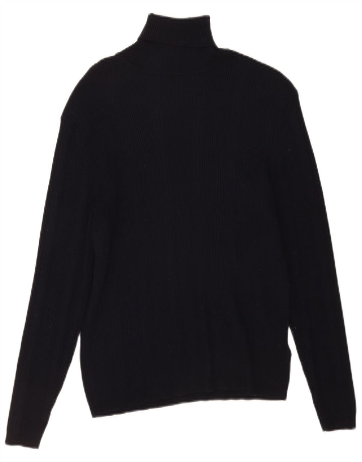 Marks & Spencer Damski sweter z golfem UK 12, średni granatowy
