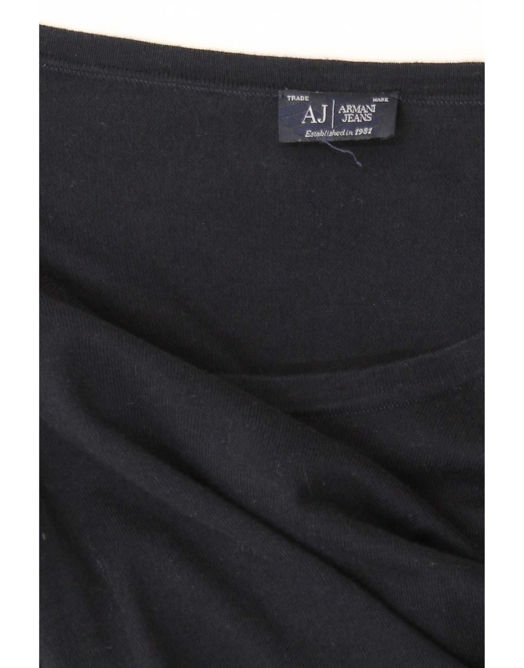 Damski top z długim rękawem Armani Jeans UK 12, średni granat