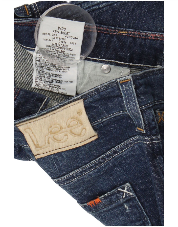 LEE Womens Denim Shorts W28 Medium Blue Cotton
