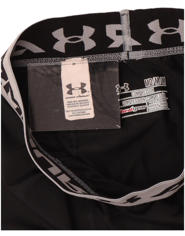 Męskie legginsy Under Armour z grafiką, średni czarny poliester