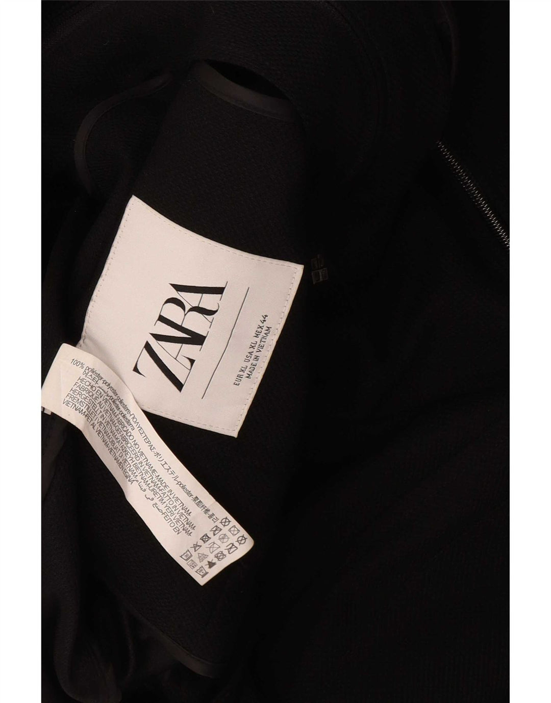 Męska kurtka użytkowa Zara UK 42 XL, czarna, poliester