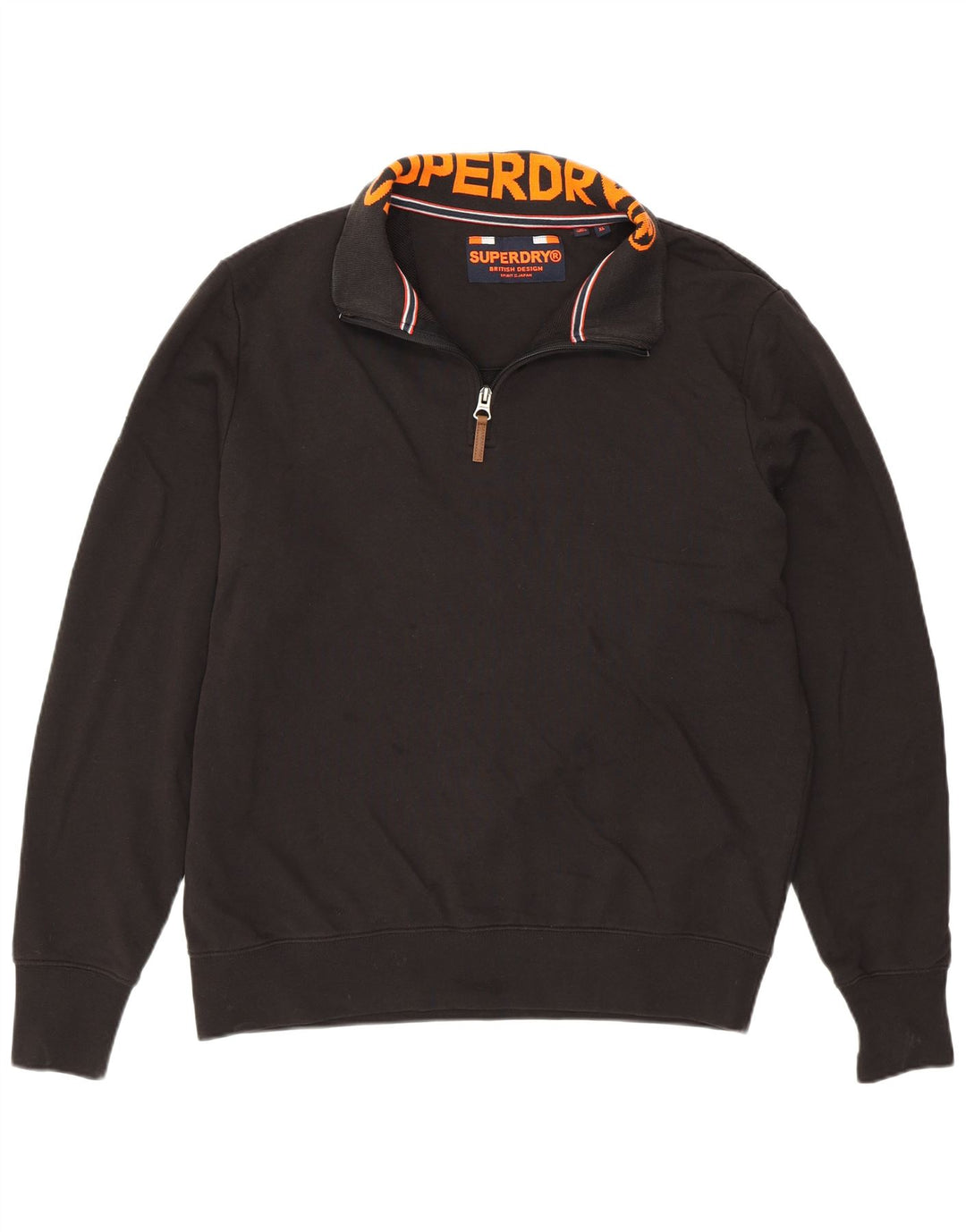Męski sweter z zamkiem błyskawicznym Superdry XL, czarny, bawełniany