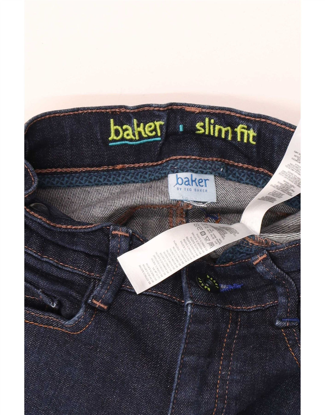 Dżinsy chłopięce Ted Baker Slim, 5-6 lat, W20 L20, granatowe, bawełniane