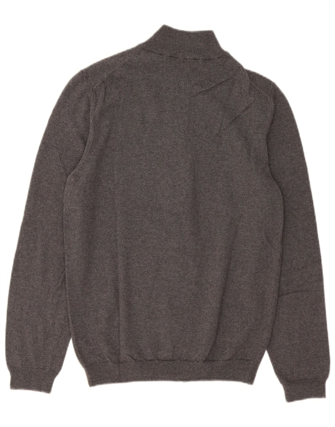 Męski sweter rozpinany Hugo Boss Slim Fit, średnioszary, wełniany merynos