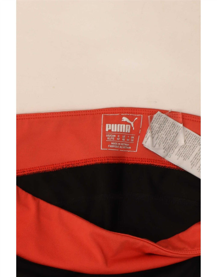 Damskie legginsy Capri Puma UK 16, duży, czarny poliester z blokami kolorów