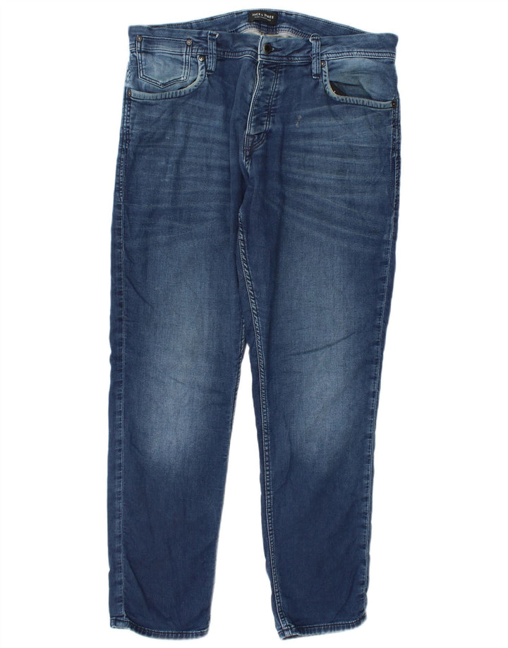 Męskie jeansy typu slim Jack & Jones W34 L32 Niebieskie bawełniane
