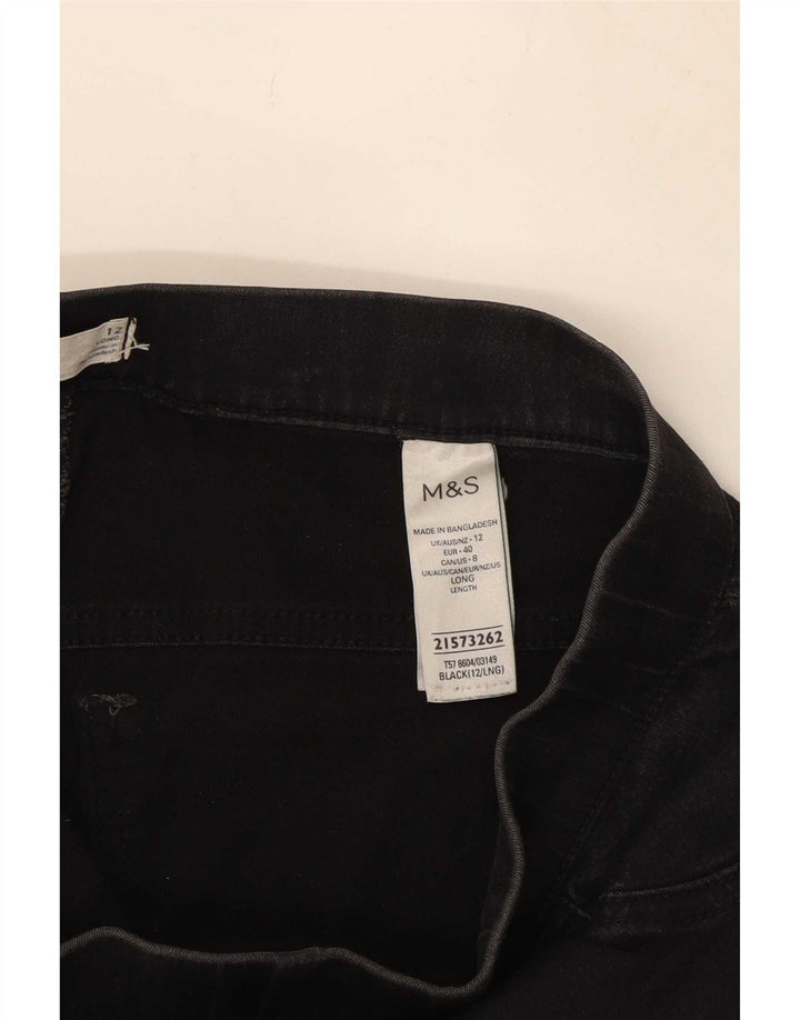 Marks & Spencer Damskie jeansy Jegging UK 12 Medium W30 L29 Czarna bawełna
