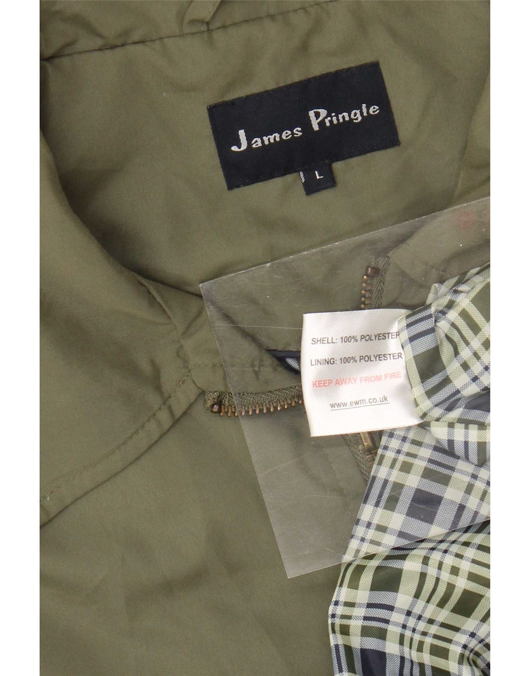 James Pringle Męska kurtka bomber UK 40 Large Khaki Polyester