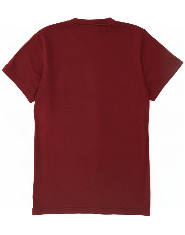 Męski T-shirt Vans o klasycznym kroju z grafiką, top XS, bordowa bawełna