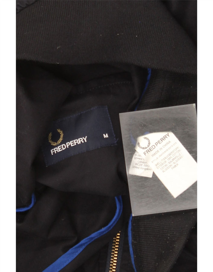 Męska kurtka bomber Fred Perry UK 38, średni granatowy, bawełniany