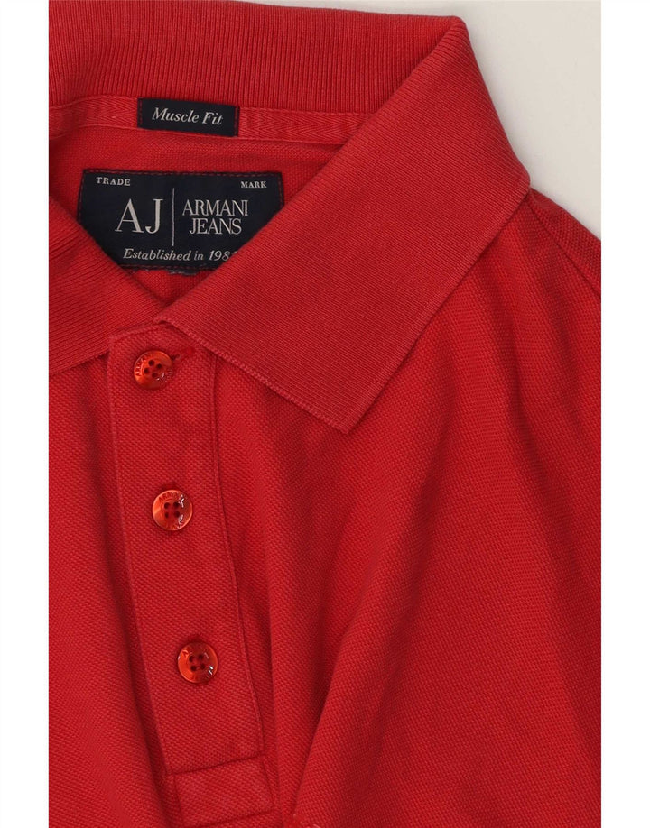 Męska koszulka polo Armani Jeans Muscle, duża, czerwona