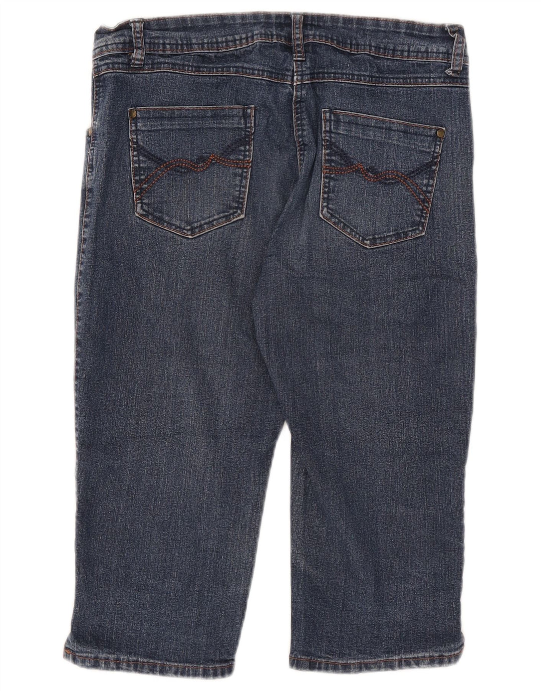 Damskie jeansowe bermudy M&Co UK 12 Medium W32, niebieska bawełna