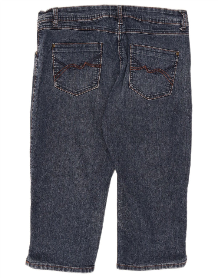 Damskie jeansowe bermudy M&Co UK 12 Medium W32, niebieska bawełna