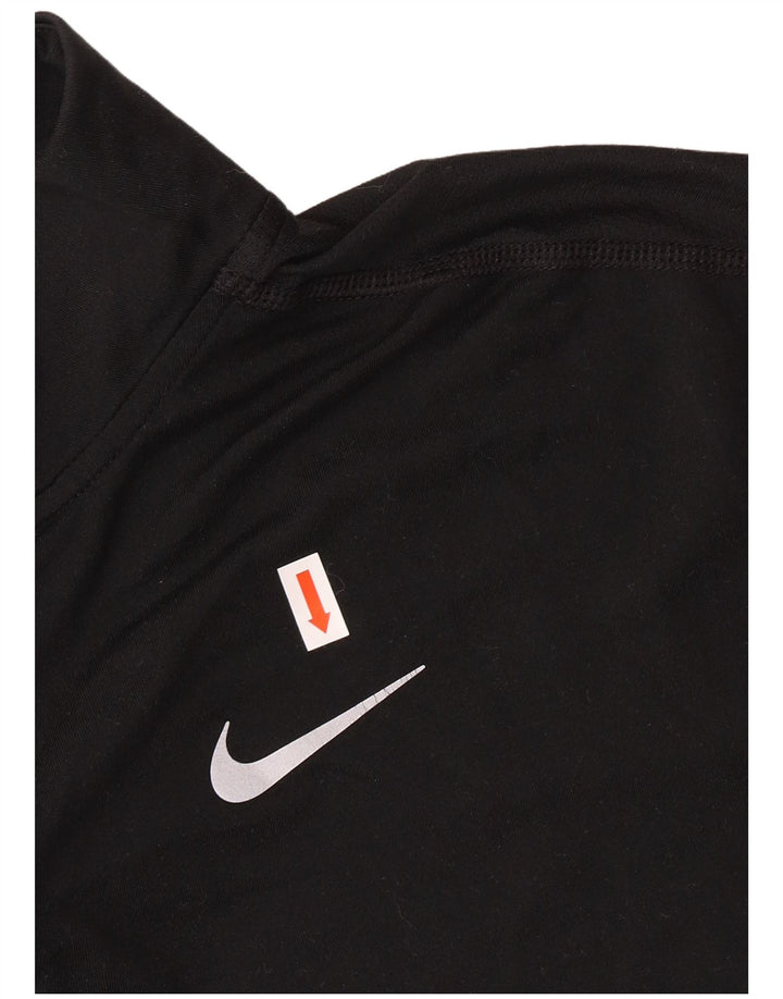 Damski dres NIKE Dri Fit z zamkiem błyskawicznym na szyi, UK 10, mały czarny