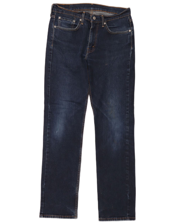 Męskie dżinsy Levi's 514 Straight W32 L34 Granatowa bawełna