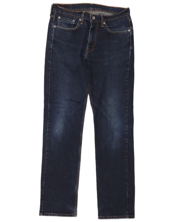 Męskie dżinsy Levi's 514 Straight W32 L34 Granatowa bawełna